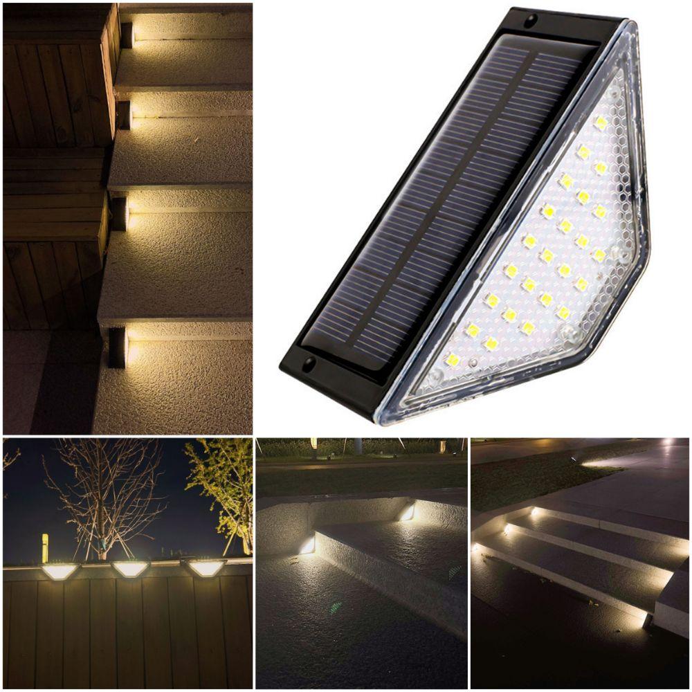 LED Solar Step Lamp Warm Light Outdoor Floor Light High Quality Stair Light  Step Deck Fence