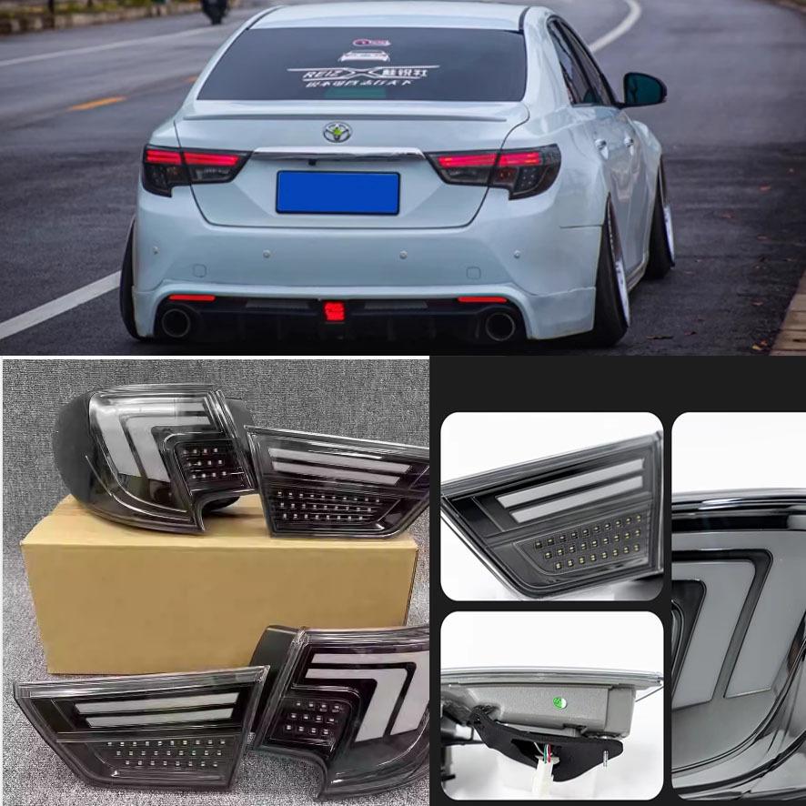 Smoked Black LED Taillight Assembly for 2013-2017 Toyota Reiz (Mark X) - Japanese Version
