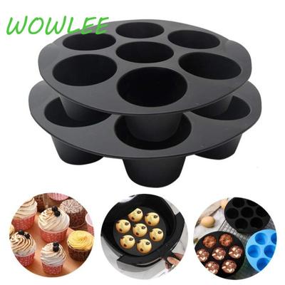 7palcová 7 košíčková silikonová forma na muffiny na airfryer, forma na cupcakes pro 3,5 až 5,8l airfryer, příslušenství, nepřilnavá mini forma na dort, do mikrovlnné trouby