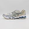 1201A019-105 Asics Gel-Kayano 14 Cream Pure Silver Champagne Blue White (Men's)