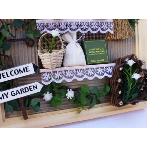 Billy Handmade Dollhouse Kit Natural Frame Kit Natural Garden 8551