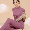 Thermal Underwear Sets for Women Mid-high Collar Winter Warmth High Stretch Base Thick Velvet Tops Trousers Seamless Lingerie