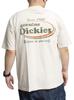 GENUINE DICKIES Men's Short Sleeve T-Shirt, Powder Bleached Print, Crew Neck, Off-White, Size 2L (Size 28)