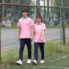 Plus Size School Uniform Set: Campus Lapel T-shirt & Long Pants for Junior High & High School Students