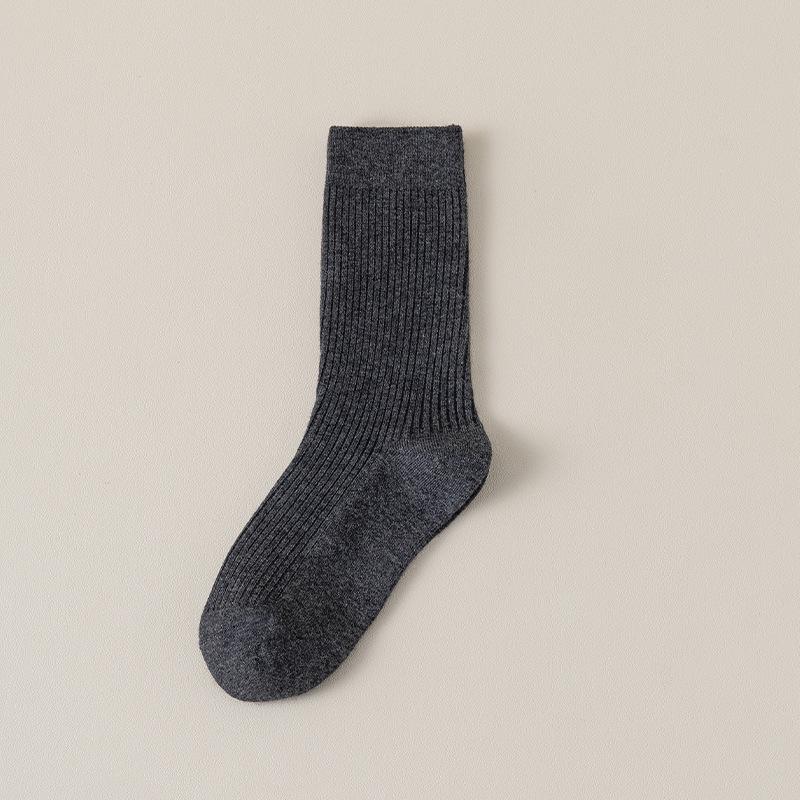Women's Thick Cashmere Wool Socks - Mid-Tube, Autumn/Winter Collection, Extra Warm with Velvet Lining