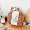 Handmade Rattan Woven Luggage Box Round Picnic Basket Vintage Wicker Suitcase  for Home
