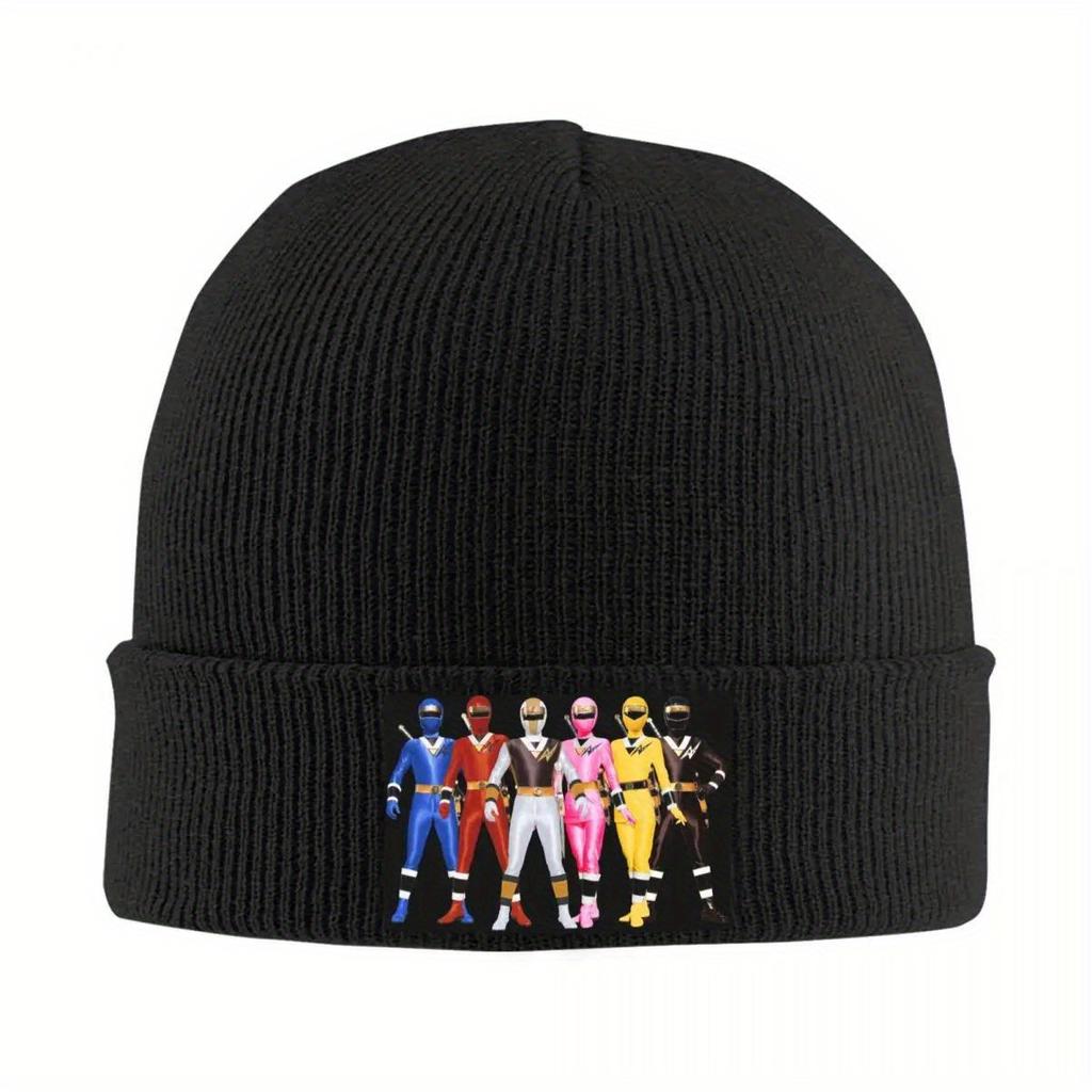 Mighty Morphin Power Ranger Warm Knitted Cap Hip Hop Bonnet Hat Autumn Winter Outdoor Beanies Hats for Men Women Adult
