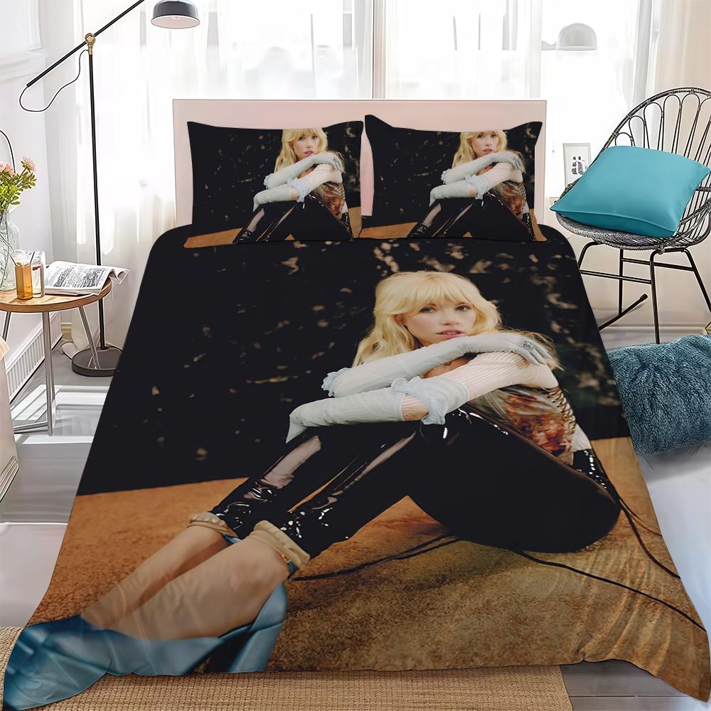 Sängerin Carly Rae Jepsen Bettwäsche-Set Home Style Bettwäsche Weiche Baumwolle Wäsche Bett 3-teiliges Set Studentenwohnheim Geschenk