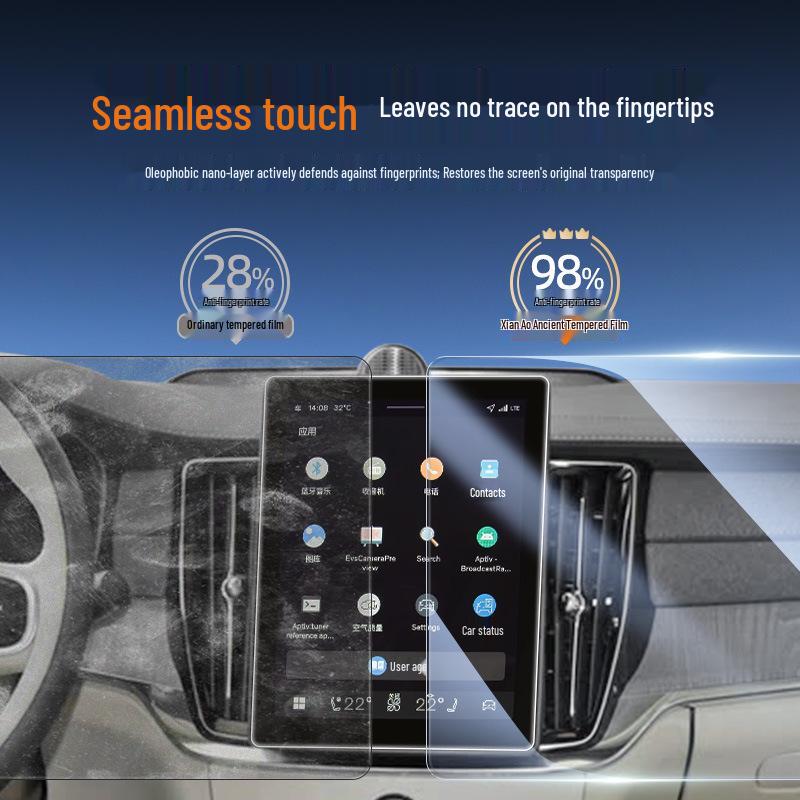 Volvo S90 Central Control Navigation Tempered Glass Screen Protector - Interior Accessory for 26 Models