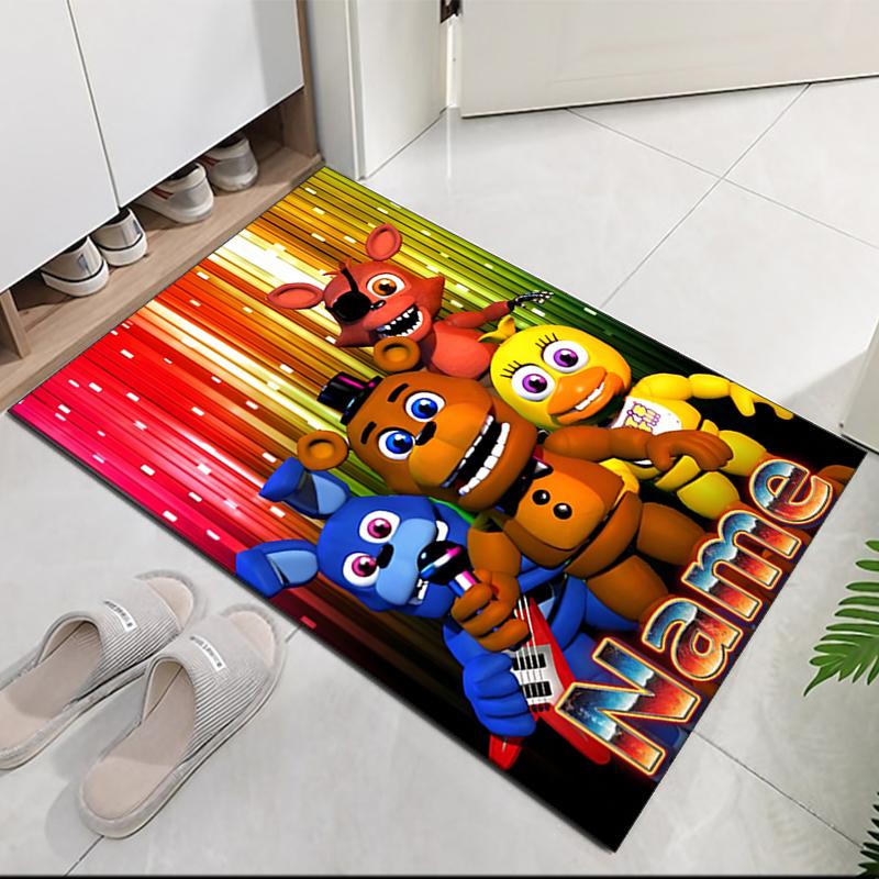 Custom Name Freddy Printed Carpet, Rug for Office Chair Living Room Bedroom Kitchen Room Decor Gifts.
