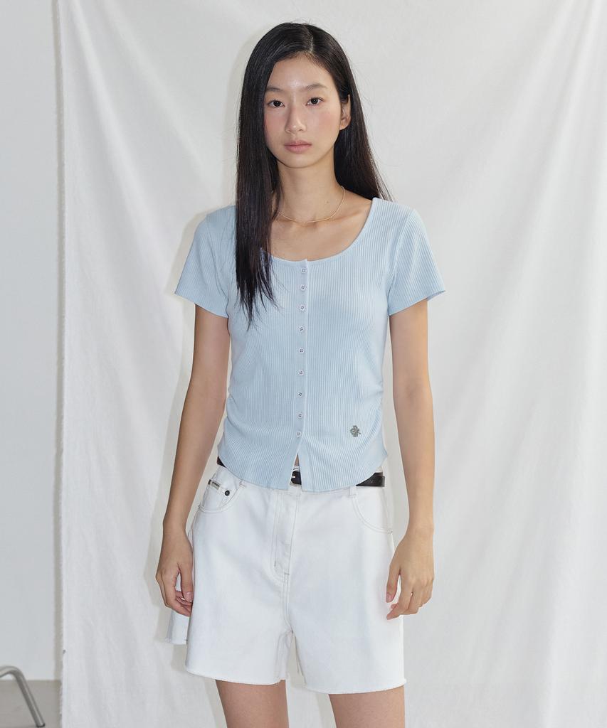 Citybreeze Square Neck Short Sleeve Knit Cardigan_4 Colors