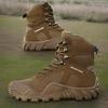 Men's large size military boots outdoor multi-terrain combat boots non-slip and wear-resistant outdoor off-road running shoes boots