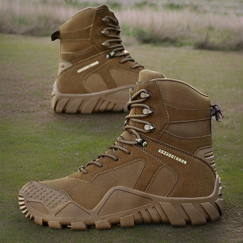 Men's large size military boots outdoor multi-terrain combat boots non-slip and wear-resistant outdoor off-road running shoes boots