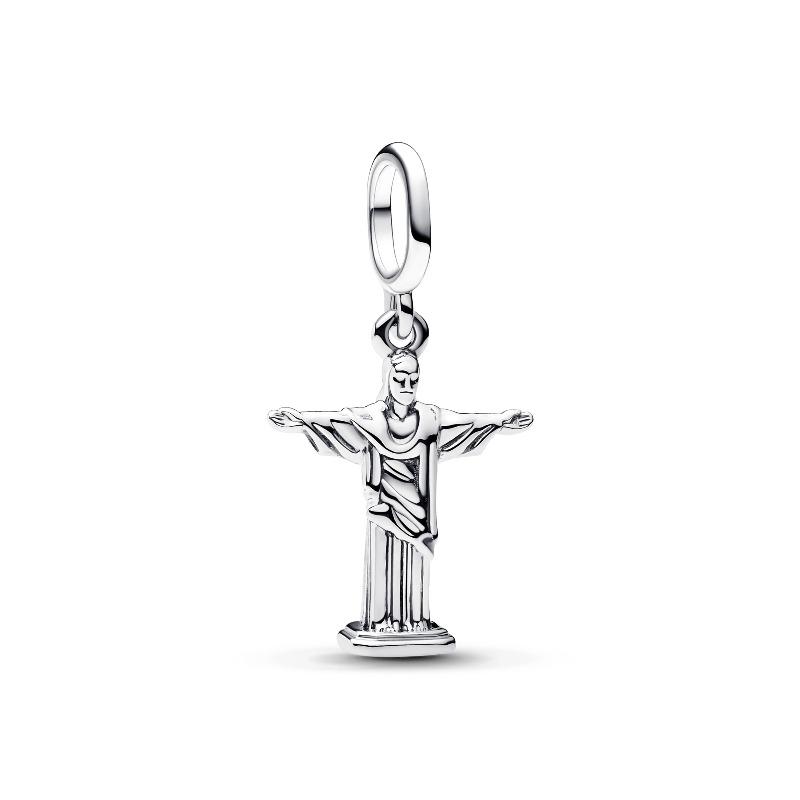 Ciondolo Fascino Argento 925 Fai da Te Torre Porta Castello Nave Angelo per Donne Gioielli Collana Bracciale Boutique