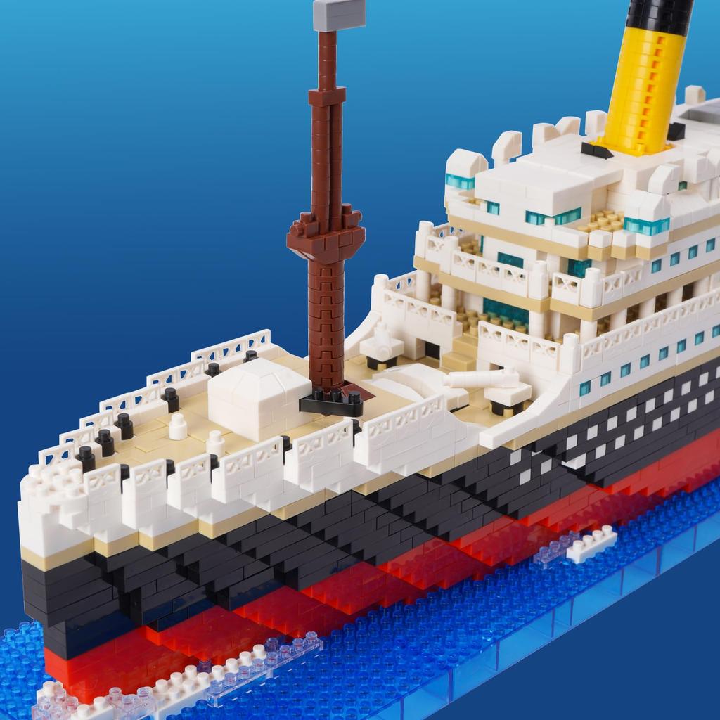 LULUFUN Microblock Titanic Ship Building Blocks Ocean Cruise Ship Assembly Gift for and Adults Set, Toy, Model, Kit, Birthdays, Christmas, Boys,