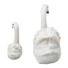 2pcs White Swan Couple Figurines Small Swan Decorations Swan Statue Home Decor  Book Shelf Accents