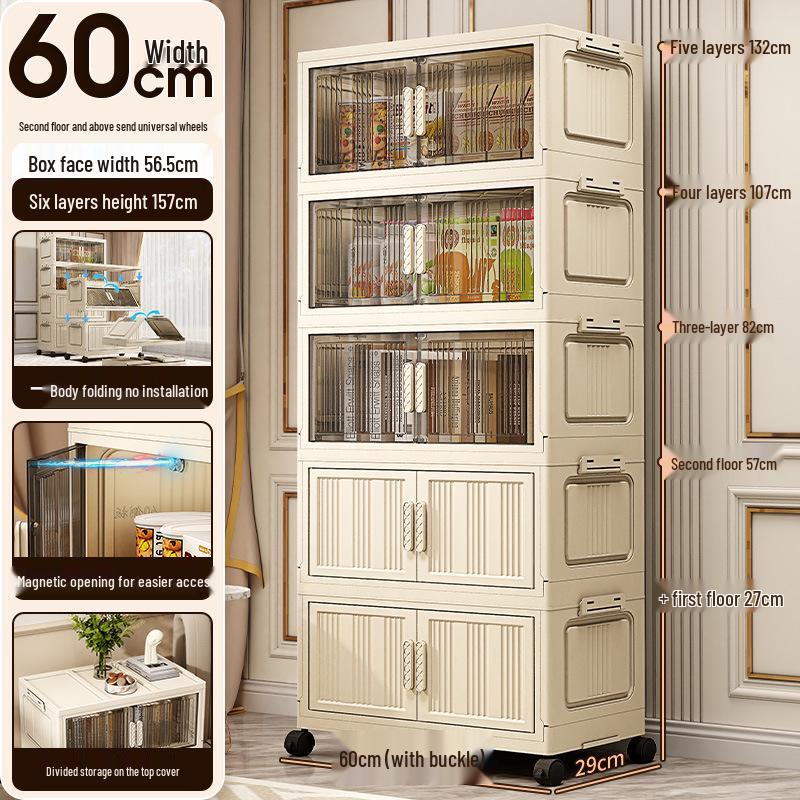 Thickened Foldable Multilayer Plastic Baby Wardrobe and Clothes Storage Cabinet