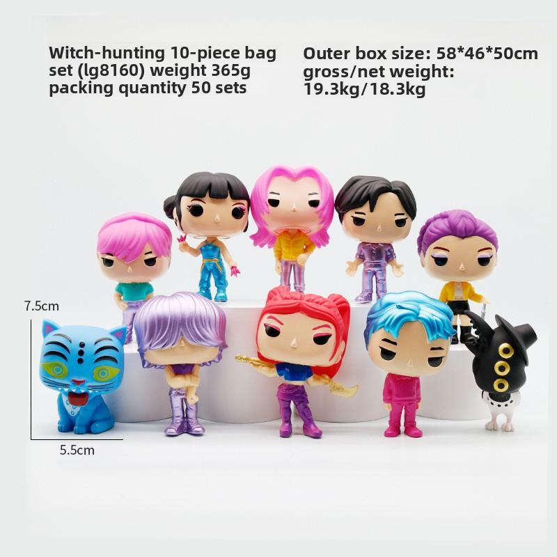 Vânătorii de Vrăjitoare K-Pop Cap Mare Ediția Q Model Figurină Rumimi Cutie Oarbă Păpușă de Jucărie de Maree Ornament