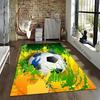 Covor de Cameră cu Model Cartoon Sportiv de Fotbal de 15 Dimensiuni, Covor Street Fashion pentru Dormitor, Living, Covoraș de Podea Anti-Alunecare, Covor pentru Scaun, Cadou