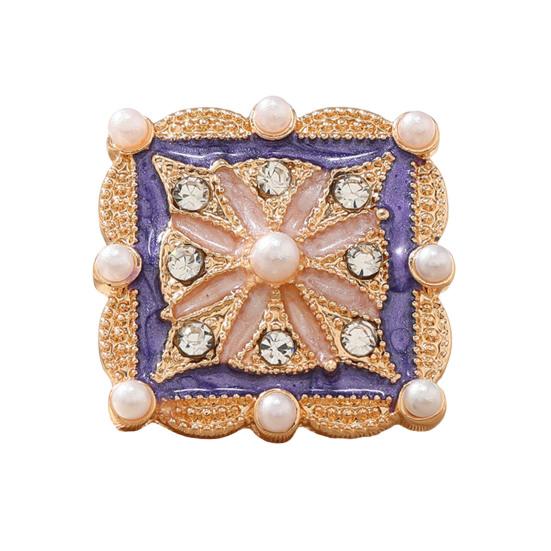

Women Brooch Imitation Pearls Enamel Glaze Flower Shape Shawl Pin Lapel Neckline Clip Anti-Exposure Buckle F