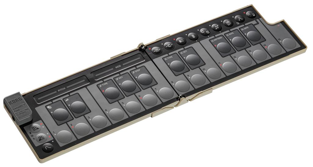KORG NanoKEY Fold MIDI 25 Includes Sand Beige Keyboard, Keys, Compact, Controller, DTM, USB, Pass-Powered, Plug-ins, (NANOKEY-FD SB)