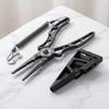 GOMEXUS SUS7-TN 17-4PH Stainless Steel Fishing Pliers Long Nose Split Ring 1- 5 Line Cutter with Case Carabiner Rope Saltwater Freshwater