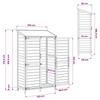Gartenschuppen Natur 106,5 x 56 x 176 cm Massives Fichtenholz