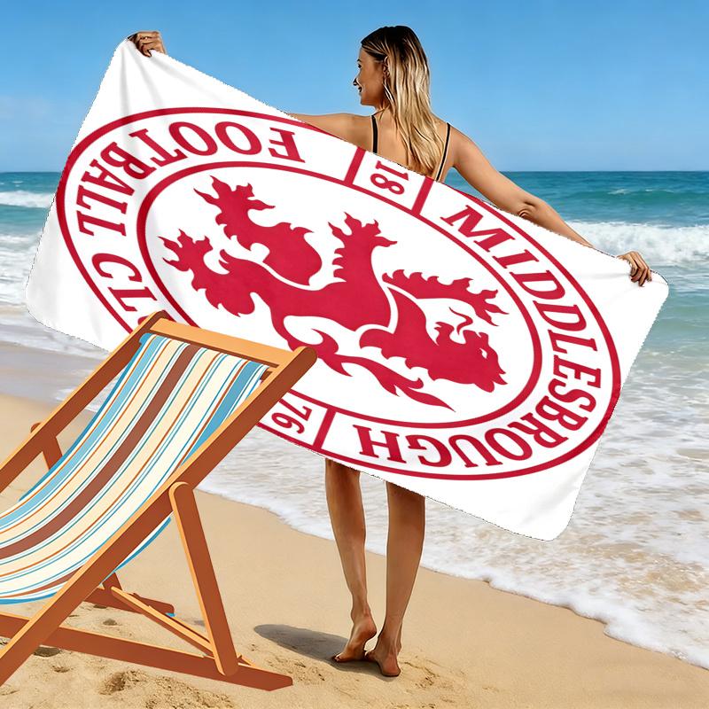 Middlesbrough Handtuch, Großes Weiches Schnelltrocknendes Handtuch für Strand Camping Schwimmen