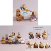 Conjunto de Figuras Colecionáveis de Capivara Com Material de PVC Para Decoração de Mesa e Presente