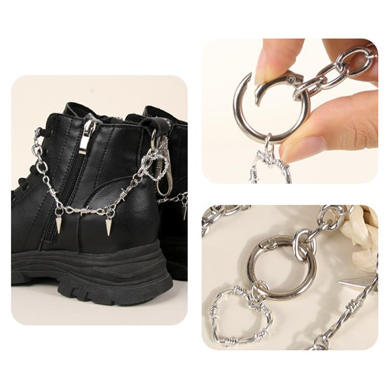 Shoe Chain For Boots Shoe Decoration Diy Shoe Accessories Punk Jewelry Gift