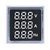 Square LED Digital Voltmeter Ammeter Hertz Meter AC24-500V Voltage Current Frequency Combo Meter Signal Light Indicator Tester