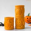 K1AE Multiurpose Cylinder Silicone Mold Halloween Themed Silicone Mould For Handmade Soap Holiday Decoration