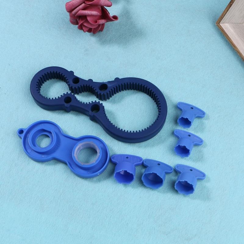 Water Outlet Universal Wrench Faucet Bubbler Wrench Disassembly Cleaning Tool Four Side Available Bubbler Blue Wrench