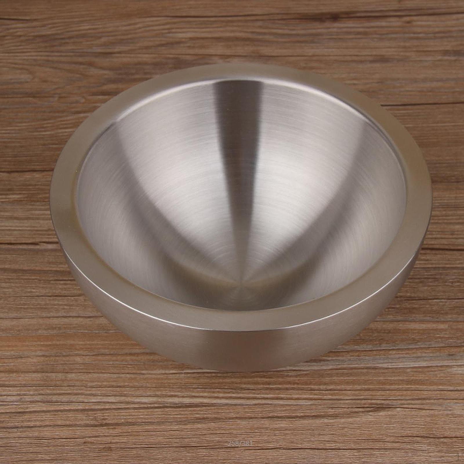 

Салатница двухслойная из нержавеющей стали контейнер для хлопьев с теплоизоляцией сервировка для 16cmx7.5cm