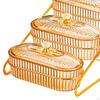 Dried Box Ornament 3 Tier Gifts Storage Versatile Vegetables Breakfast Tray Snack Holder for Holiday