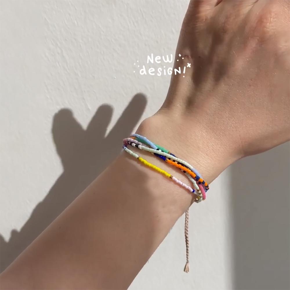 Retro Style Handmade Miyuki Seed Bead Stackable Bracelet for Women
