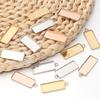 10pcs 10x25mm Stainless Steel Rectangle Blank Tray Pendant Cabochon Base For Jewelry Making DIY Necklace Pendants Acccessories