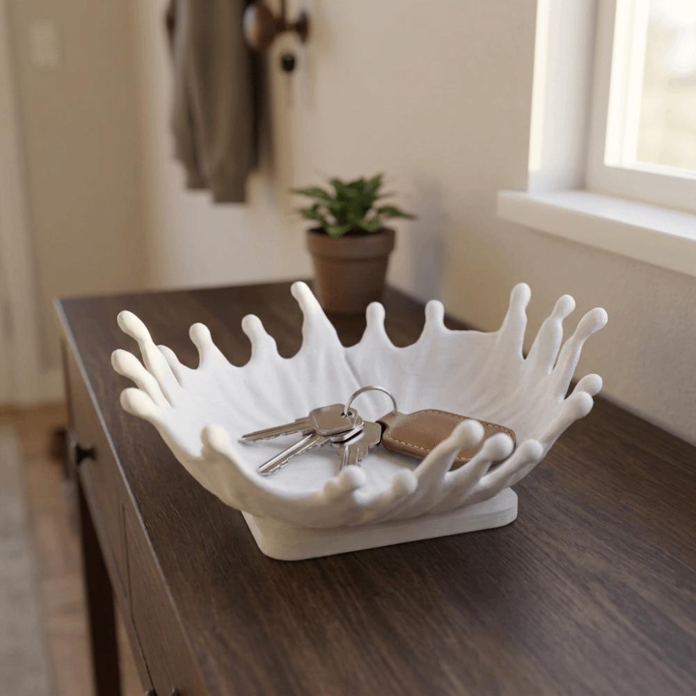 3D Printed Jewelry Storage Tray Modern Jewelry Display Plate Entryway Keys Tray Office Desk