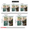 2pcs 2D flat printing Curtain Lighthouse Ocean Wave God Polyester Fabric Without Electricity Festive Curtains Perfect for gold