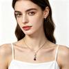 Real Natural Pearl Necklace And Earring Set Woman,Luxury 925 Silver Pearl Jewelry Set Wife Mother Birthday Gift White Black