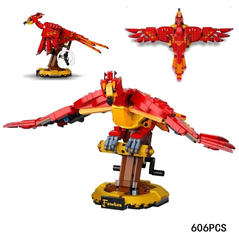 Magic World Animal Magician Flaming Phenix Mini Bird Building Block Children's toys Christmas Gifts