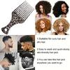 2pcs/set Professional Rubber Washable Afro Sponge Soft Hair Coil Wave Dreadlock Natural Fork Comb Salon Hair Styling Tools Kit