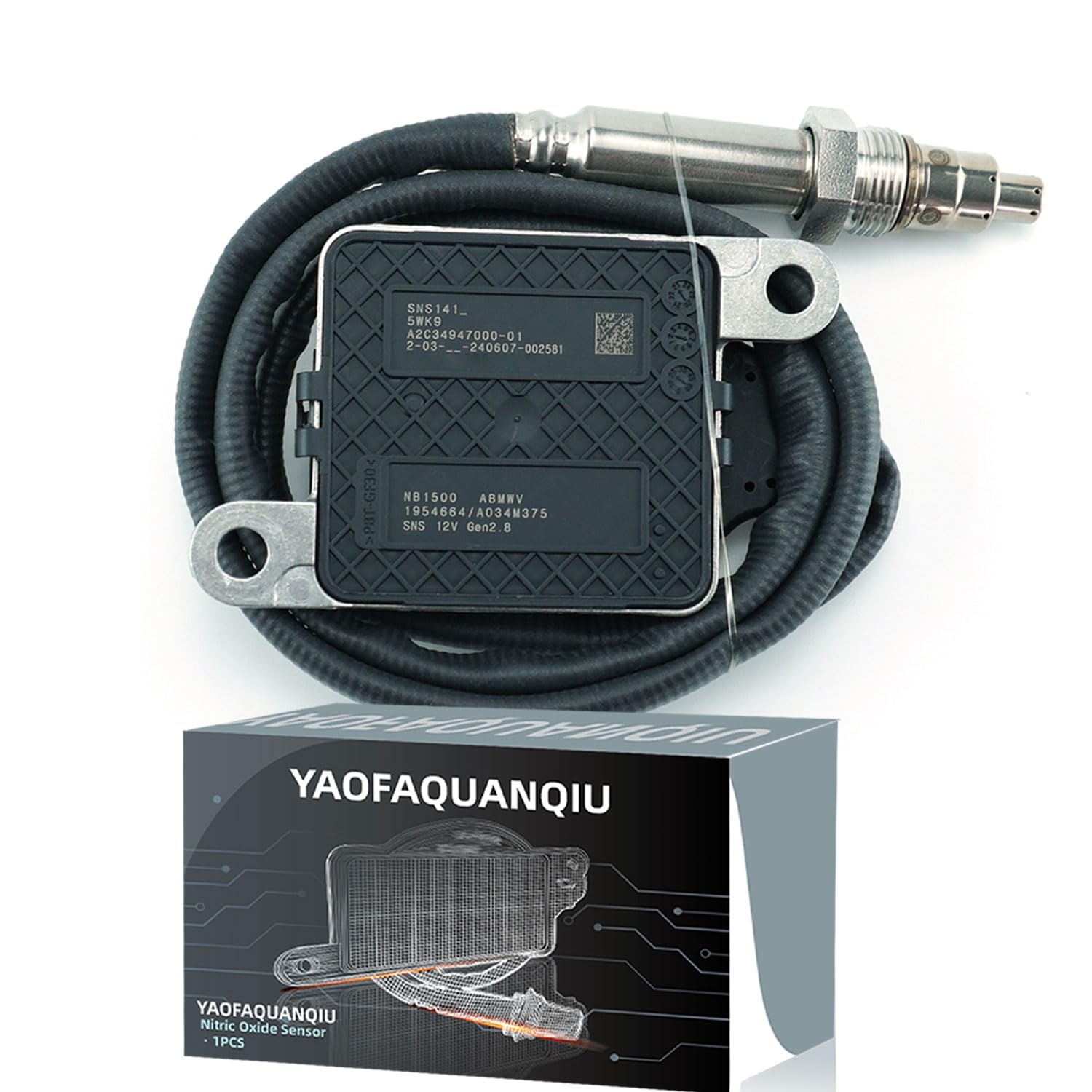 1954664PRX 1954664 Nitrogen Oxide Sensor Nox Sensor Compatible Fits for Cummins ISX Diesel Fits for Peterbilt Kenworth IHC Paccar 1954664PE
