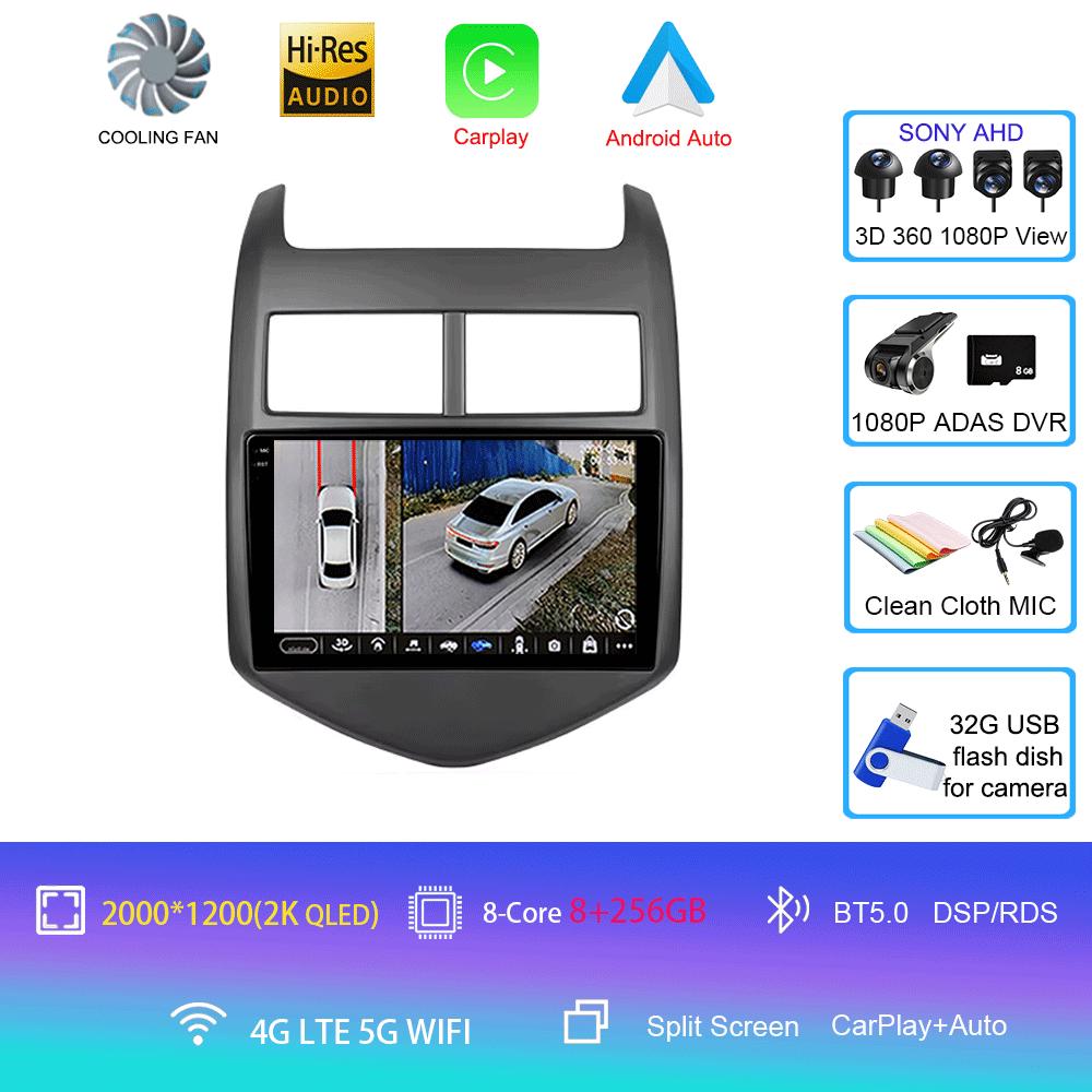 For Chevrolet Aveo 2 Sonic T300 2011-2015 Car Radio Android 14 CarPlay Auto Multimedia Player Navigation GPS 2din Stereo Audio