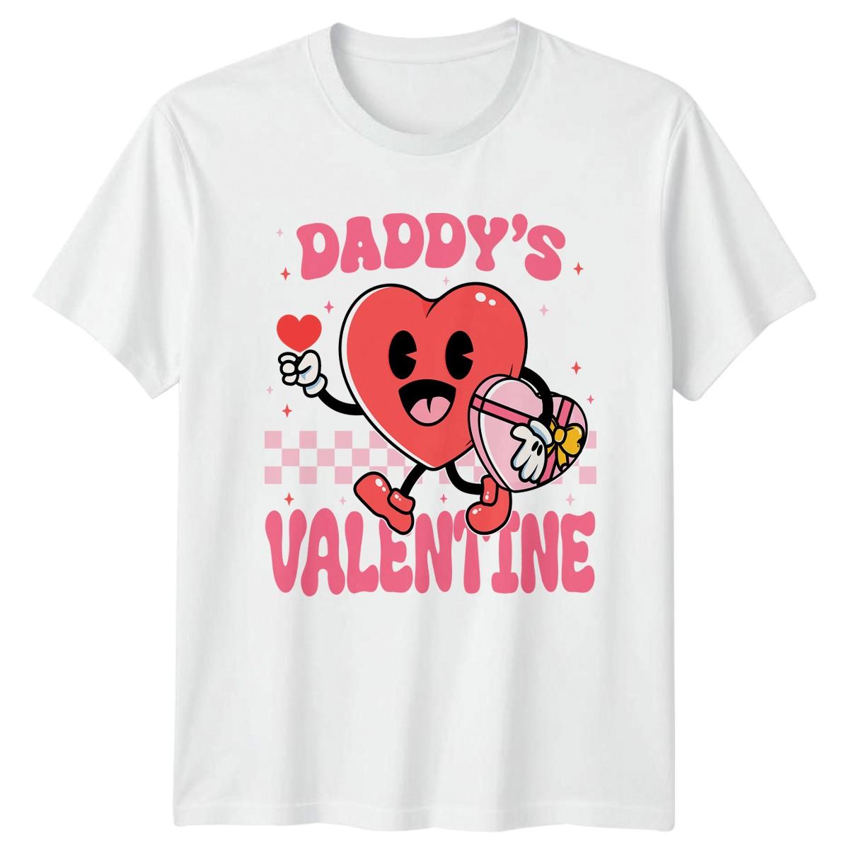 Daddys Valentine Mens T-Shirt Retro Cartoon Daddy Gift Valentines Day XXXXL