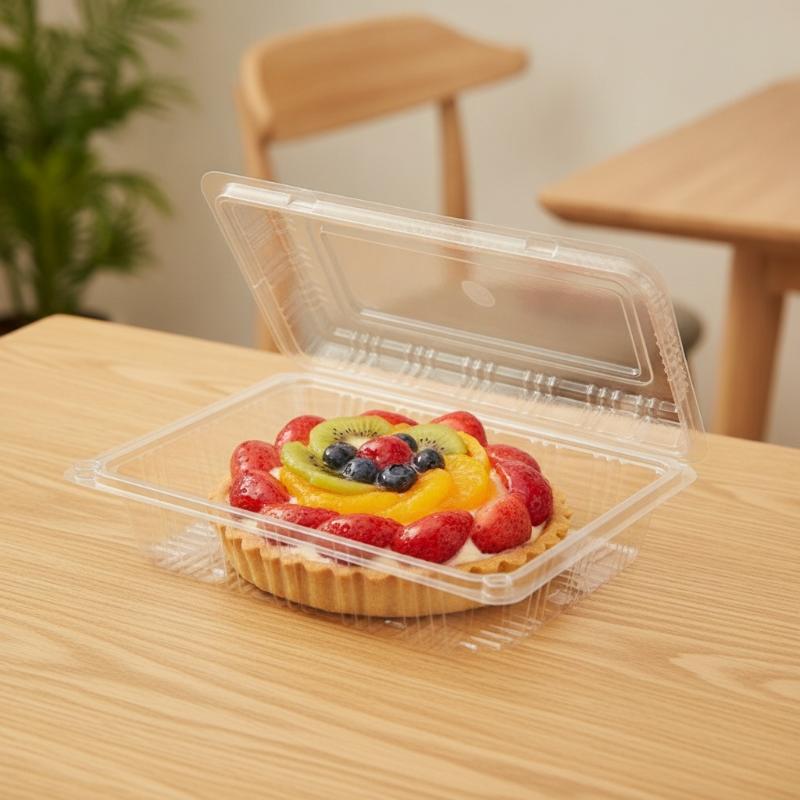 Paquete de 100 Cajas Desechables Transparentes para Llevar con Tapas de Cierre a Presión – Paquete Grande para Uso Comercial y Comida Callejera