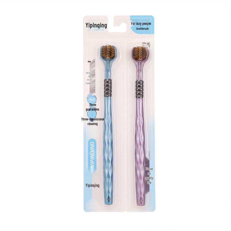 

Eco-Friendly Soft-Bristled Three-Sided Family Toothbrush