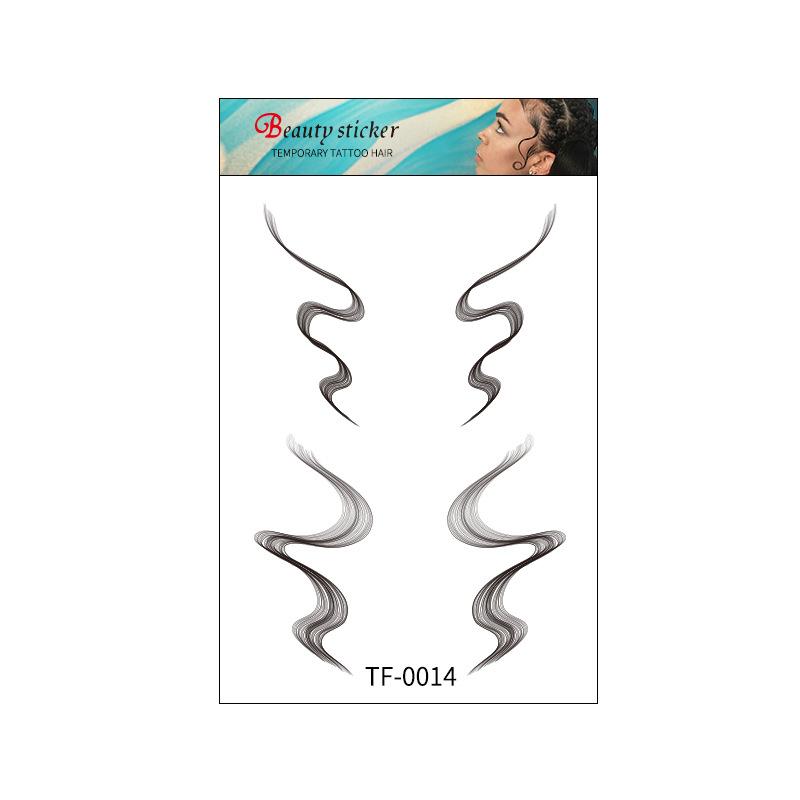 2021 Tattoo Sticker Bangs Simulated Hair Sticker Baby Hair Edge Hairline Sticker