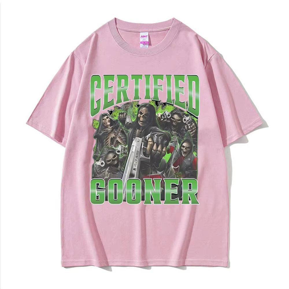 Gothic Harajuku T-Shirt Herren Sommer Schweißabsorbierend Atmungsaktiv Top Reine Baumwolle Rundhals Kurzarm Mode Herrenbekleidung