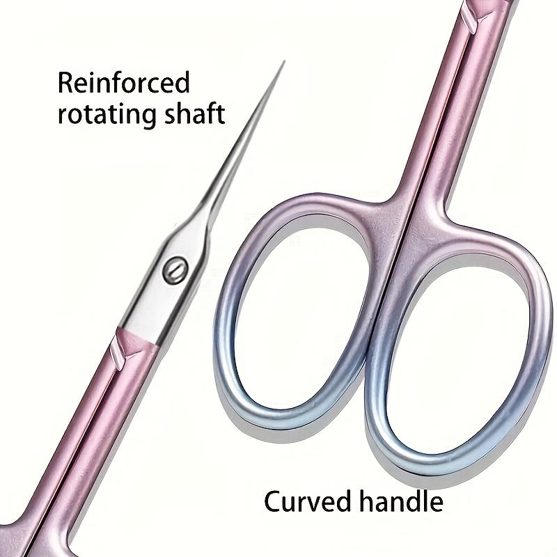 Stainless Steel Scissors Multi-Purpose Beauty Tool for Eyebrows, Nails, and Makeup Care, Ideal for Trimming, Sharp Curved Blades